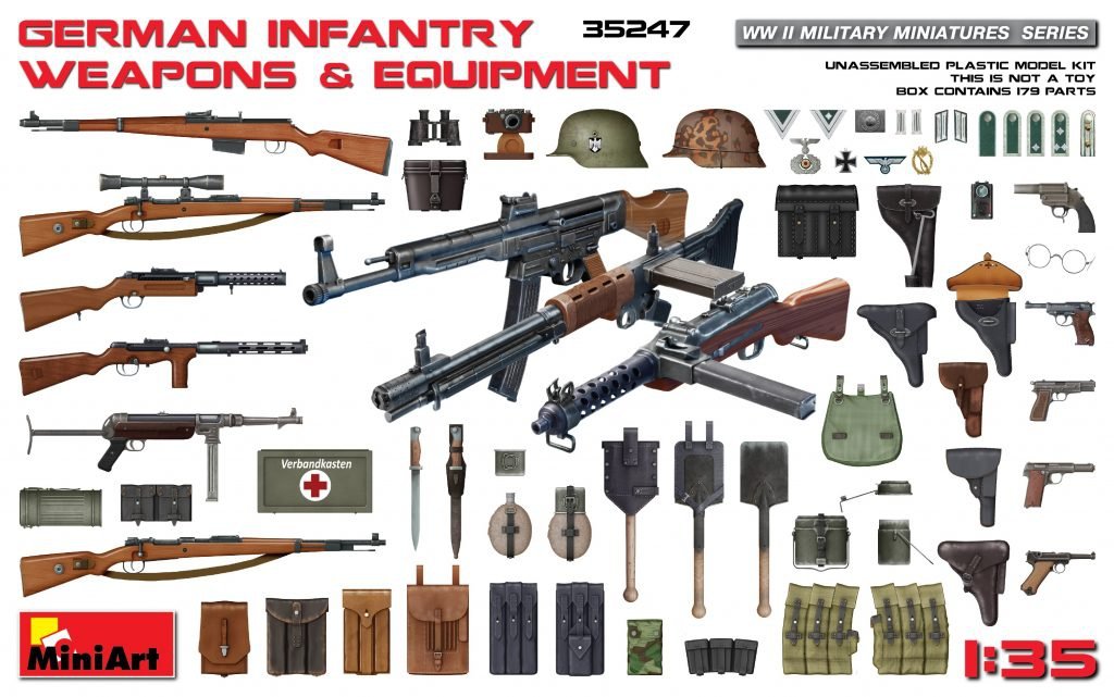 MiniArt 35247 GERMAN INFANTRY WEAPONS &amp; EQUIPMENT (1/35)