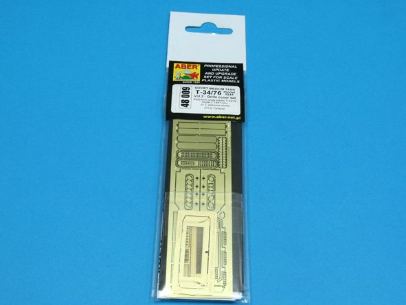 Aber 48009 Russian medium tank T-34/76 1941 model - vol. 2 - additional set - grille cover 1/48 – image 3