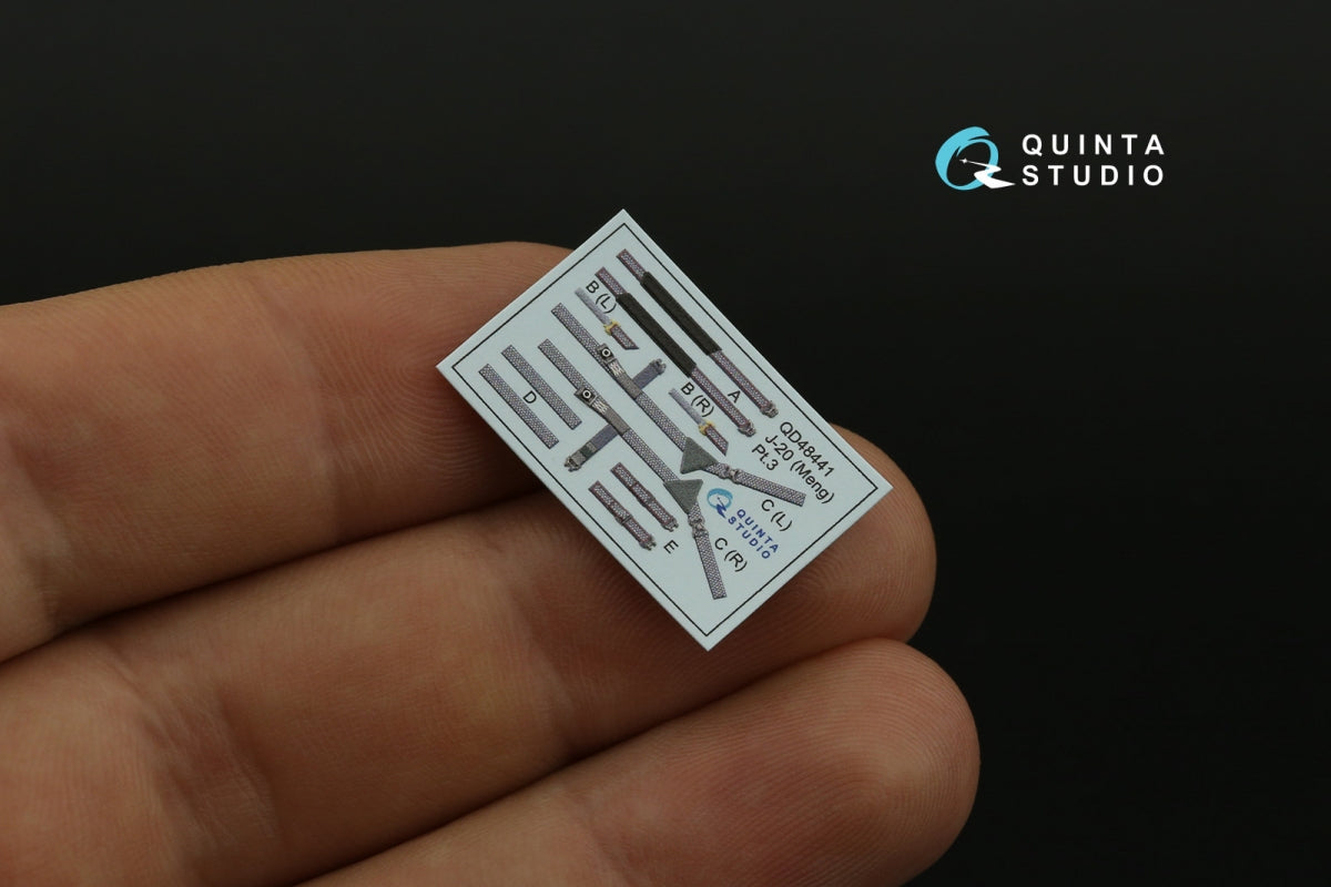 Quinta Studio QD48441 J-20 3D-Printed colored Interior on decal paper (Meng) 1/48 – Bild 8
