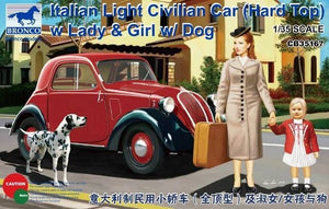 Bronco CB35167 Italian Light Civilian Car (Hard Top) in Lady Girl w/ Dog (1/35)