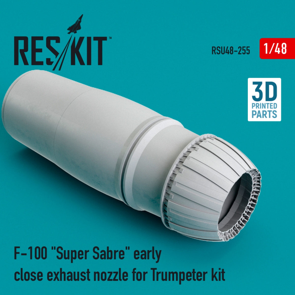 RESKIT RSU48-0255 F-100 "SUPER SABER" EARLY CLOSE EXHAUST NOZZLE FOR TRUMPETER KIT 1/48