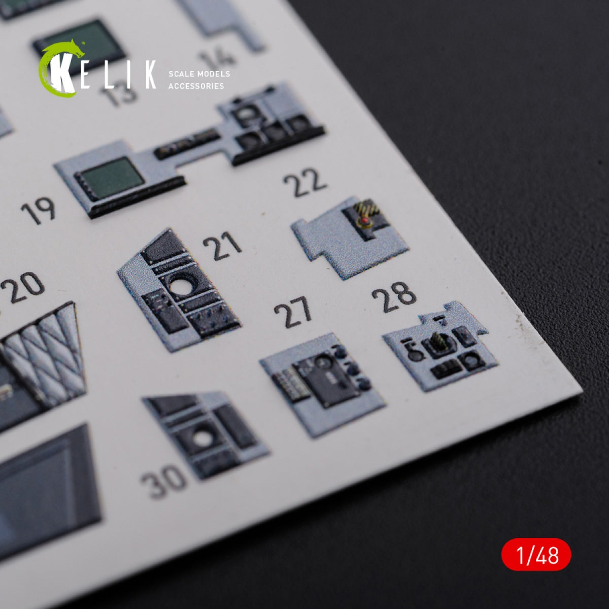 KELIK K48078 F/A-18F Super Hornet interior 3D decals for MENG kit 1/48 – image 6