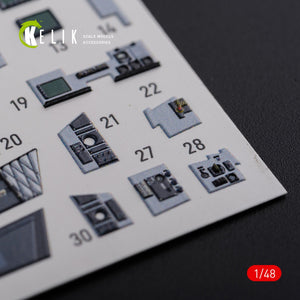 KELIK K48078 F/A-18F Super Hornet interior 3D decals for MENG kit 1/48 – image 6