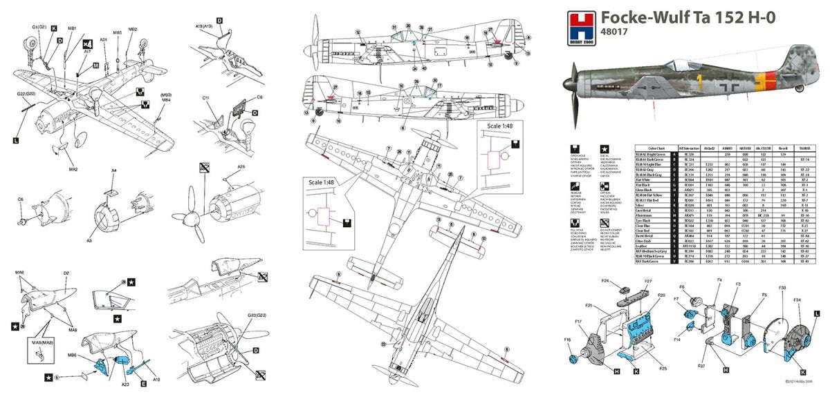 Hobby 2000 48017 Focke-Wulf Ta 152 H-0 (DRAGON + CARTOGRAF) 1/48 – image 3