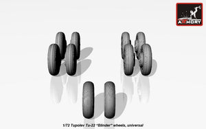Armory Models AW72043 Tupolev Tu-22 Blinder wheels 1/72 – obrázek 2