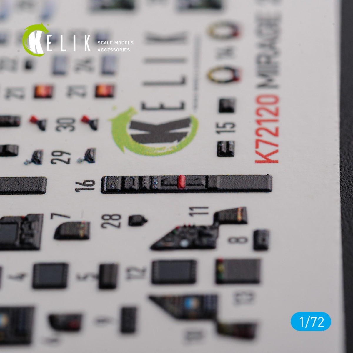 KELIK K72120 Mirage 2000D interior 3D decals forModelSvit kit 1/72 – image 5