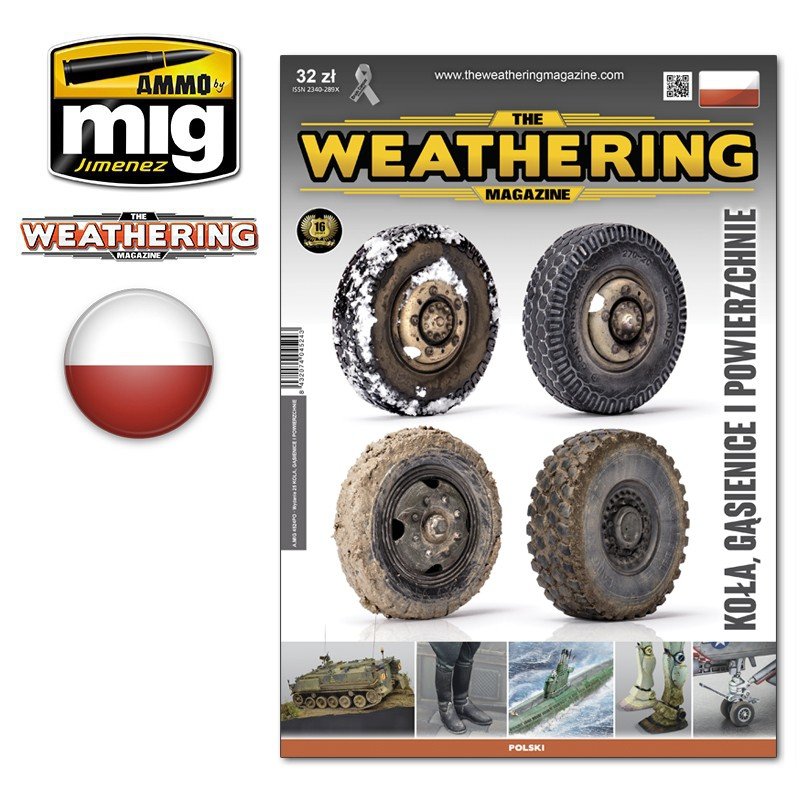 AMMO of Mig Jimenez 4524PL TWM Issue 25 WHEELS, TRACKS &amp;amp; SURFACES Polish language version