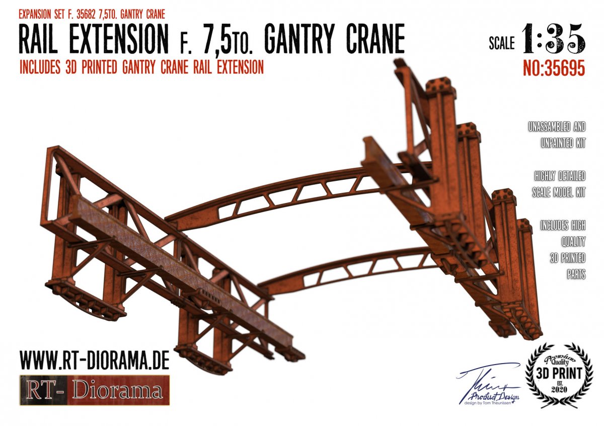 RT-Diorama 35695 Rail Extension f. 7.5 to. Gantry Crane 1/35