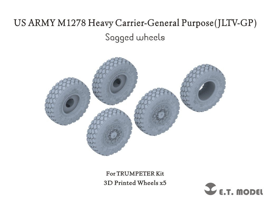 ET Model P35-117 US ARMY M1278 Heavy Carrier-General Purpose(JLTV-GP) Sagged wheels For TRUMPETER Kit 1/35