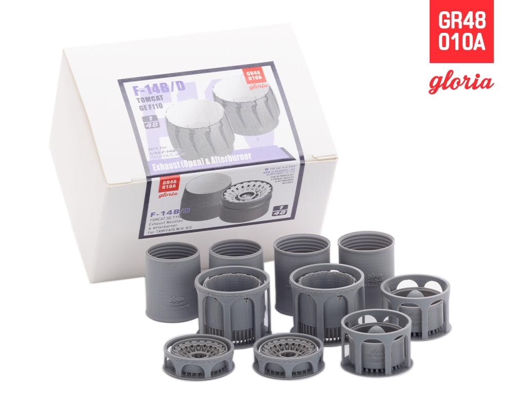 Gloria GR48010A F-14B/D F110-GE-400 Exhaust Nozzle &amp;amp; Afterburner OPEN TAMIYA/GWH 1/48 – Bild 4