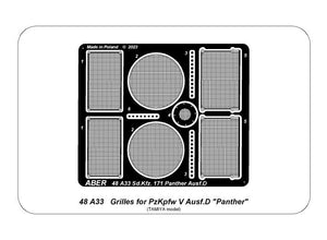 Aber 48A33 Grilles for Panther D 1/48 – immagine 2
