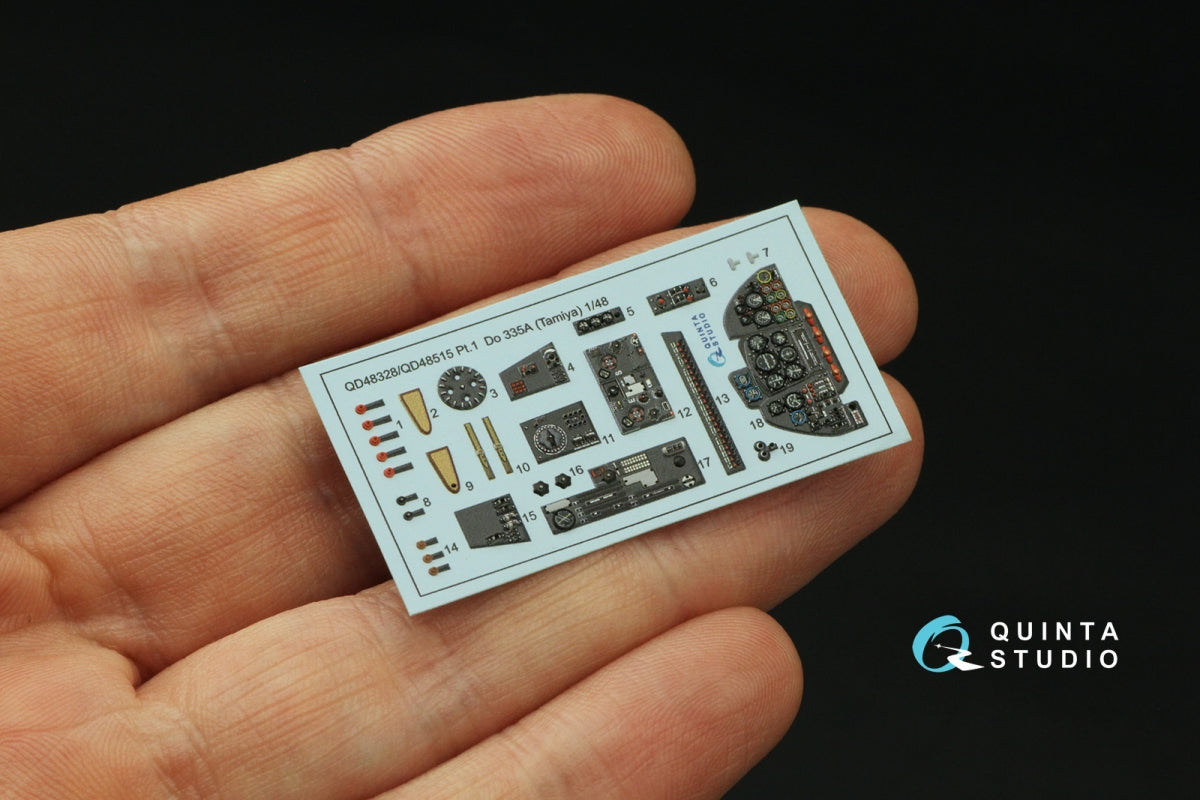 Quinta Studio QD48515 Do 335A-12 Trainer 3D-Printed &amp;amp; colored Interior on decal paper (Tamiya) 1/48 – Bild 5