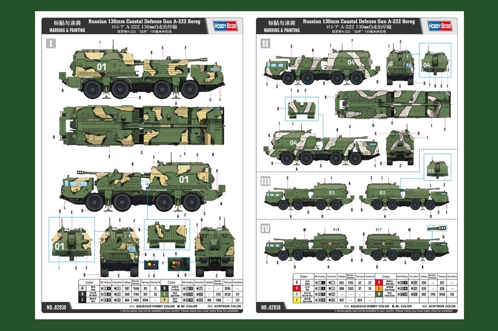 Hobby Boss 82938 Russian 130mm Coastal Defense Gun A-222 Bereg 1/72 – image 3