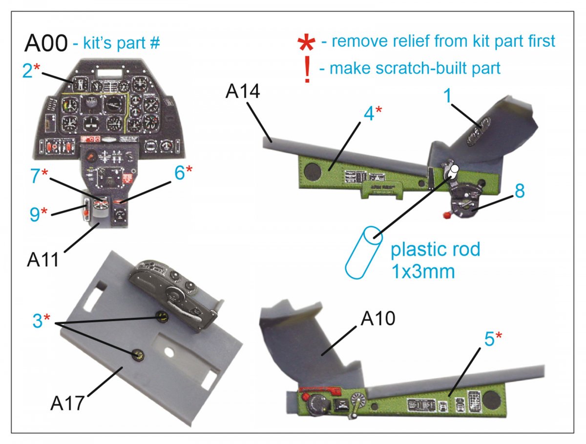 Quinta Studio QDS-48253 P-51D 3D-Printed &amp;amp; colored Interior on decal paper (Tamiya) (small version) 1/48 – obrázek 2