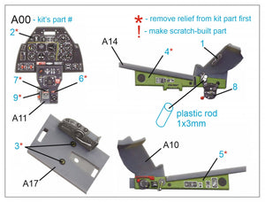 Quinta Studio QDS-48253 P-51D 3D-Printed &amp;amp; colored Interior on decal paper (Tamiya) (small version) 1/48 – obrázek 2