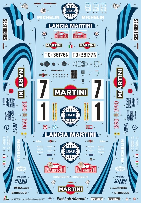Italeri 4709 Lancia Delta HF integrale 16v 1/12 – obrázek 4