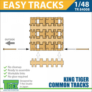 T-Rex Studio TR84008 King Tiger Tracks Pattern 1 1/48 – immagine 5