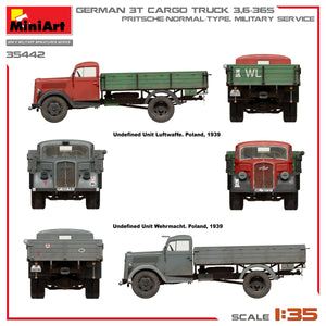 Miniart 35442 GERMAN 3T CARGO TRUCK 3.6-36S. PRITSCHE-NORMAL-TYPE. MILITARY SERVICE 1/35 – imagen 13