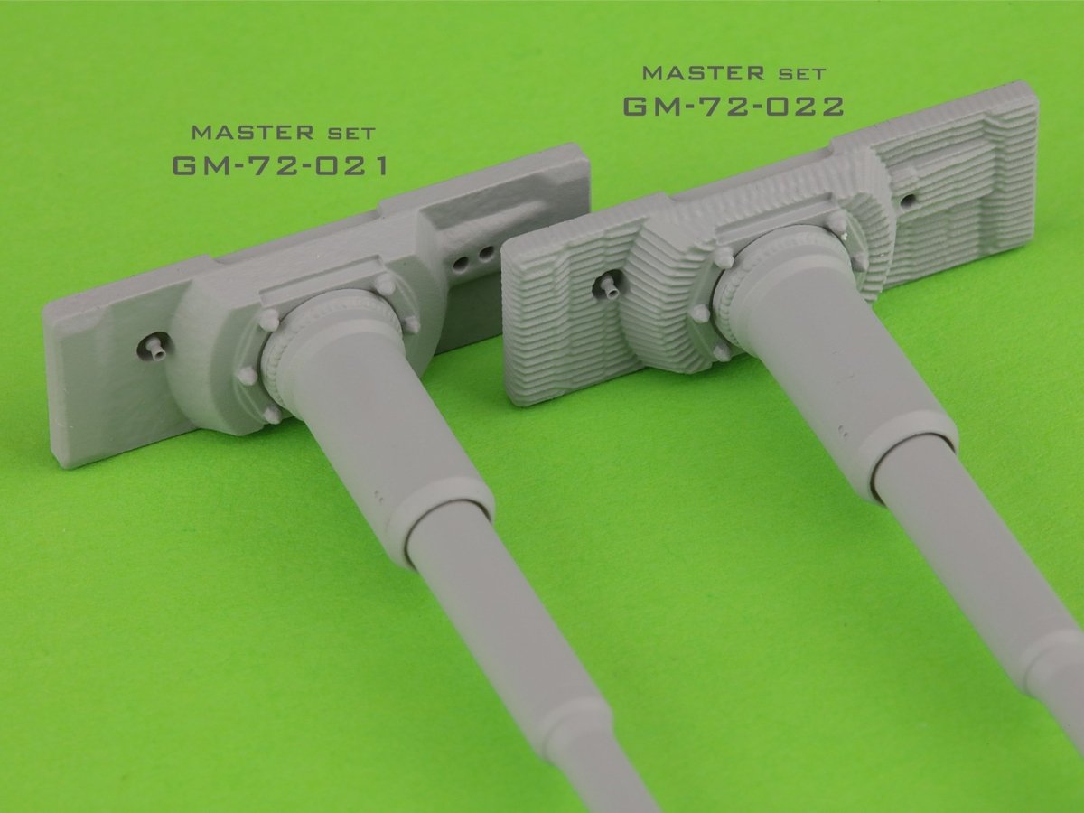 Master GM-72-022 PzKpfw VI Tiger I - MG-34 gun barrels &amp;amp; 88mm KwK36 L/56 with late muzzle break and final version gun mantlet 1/72 – image 7