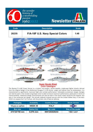 Italeri 2823 F/A-18F US Navy Special Colors 1/48 – obrázek 3