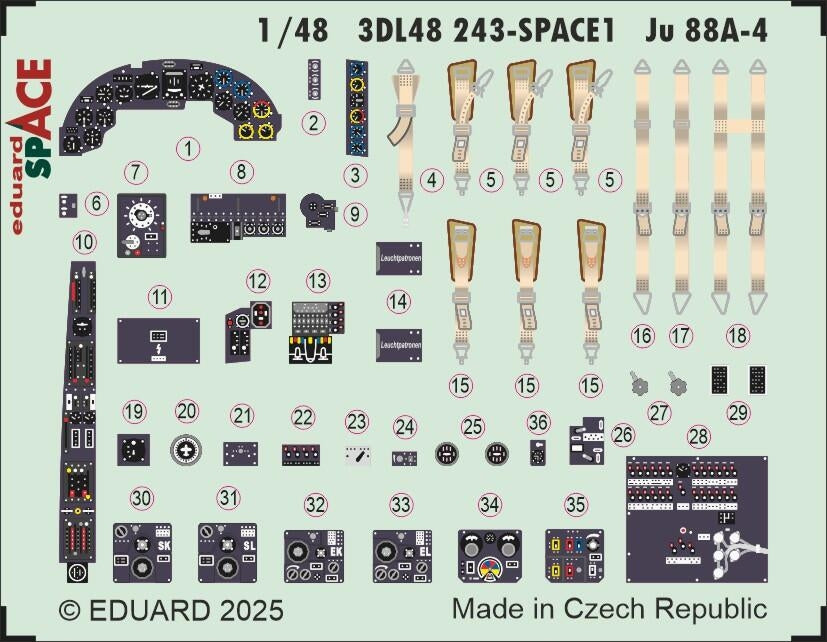 Eduard 3DL48243 Ju 88A-4 SPACE EDUARD, ICM 1/48