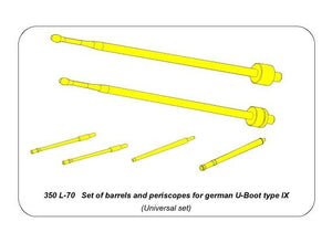Aber 350L-70 Set of barrels and periscopes for type IX 1/350 – obrázek 2