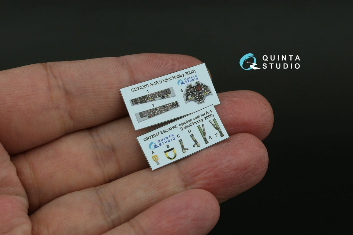 Quinta Studio QD72200 A-4E 3D-Printed &amp;amp; colored Interior on decal paper (Fujimi/Hobby 2000) 1/72 – image 2