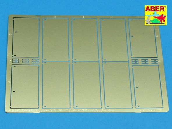 Aber 35A028 Side skirts for Panther Ausf.G and Jagdpanther