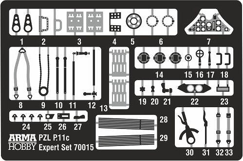 Arma Hobby 70015 PZL P.11c Expert Set 1/72 – obrázek 4