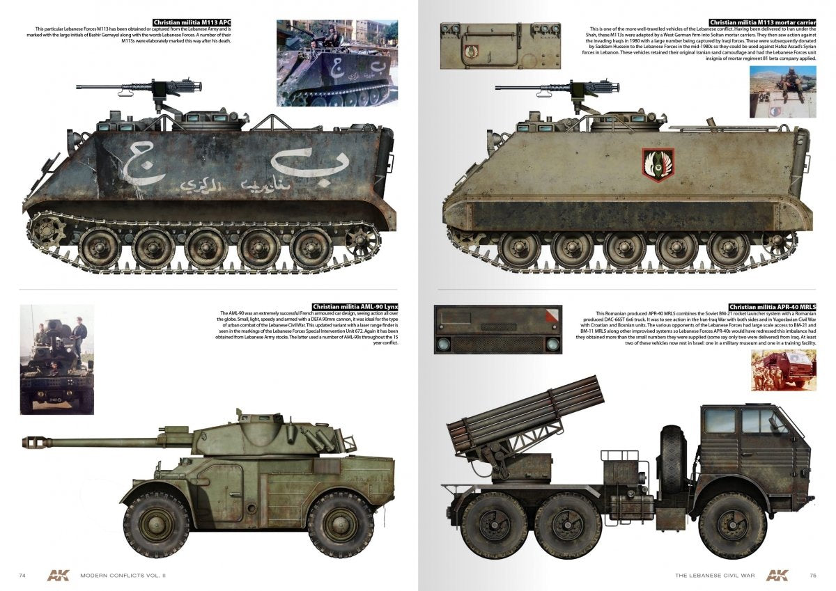 AK Interactive AK285 WARS IN LEBANON VOL. 2 – MODERN CONFLICTS PROFILE GUIDE VOL. II – image 5