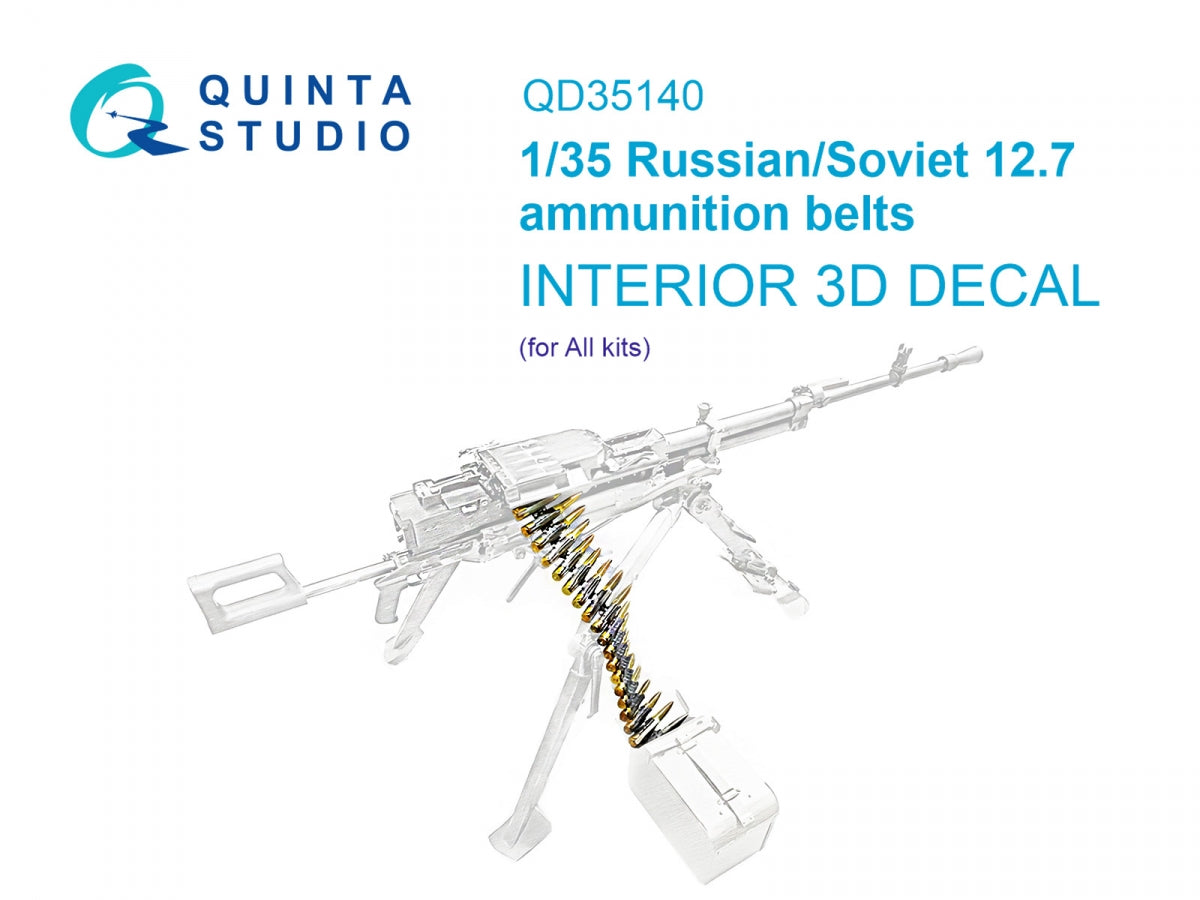 Quinta Studio QD35140 Soviet-Russian 12.7 ammunition belts (All kits) 1/35