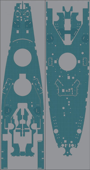 Pontos 35002WD1 USS BB-63 Missouri Wooden Deck set Blue Deck 1/350