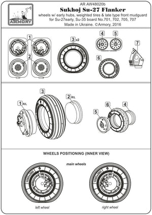 Armory Models AW48020b Sukhoj Su-27 Flanker wheels 1/48 – image 6
