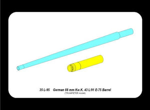 Aber 35L-095n Barrel for German E-75 tank (1/35) – Bild 4
