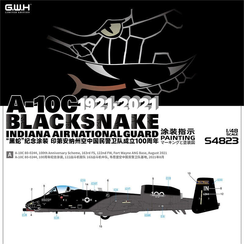 Great Wall Hobby S4823 A-10C Blacksnake Indiana Air National Guard 1/48 – image 4