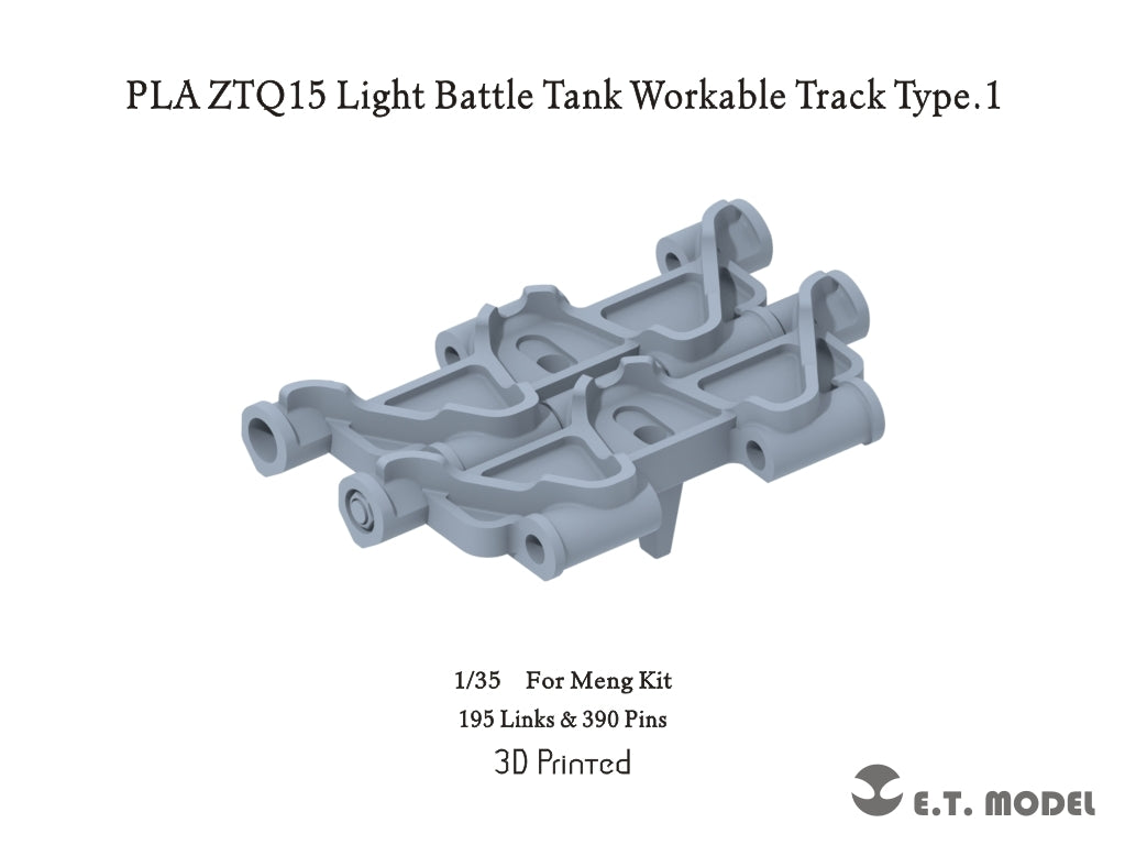 ET Model P35-414 PLA ZTQ15 Light Battle Tank Workable Track Type.1 1/35