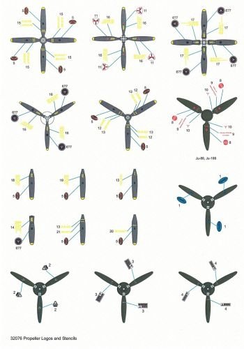 Techmod 32076 Propeller logos and stencils / Propeller markings 1/32 – immagine 2