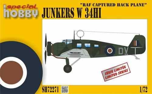 Special Hobby 72271 Junkers W-34HI RAF Captured Hack 1/72