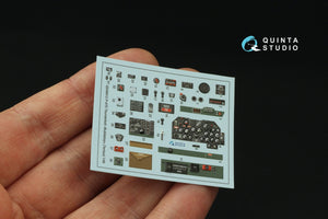 Quinta Studio QD48412 P-47D Thunderbolt Bubbletop 3D-Printed &amp;amp; colored Interior on decal paper (Tamiya) 1/48 – image 4