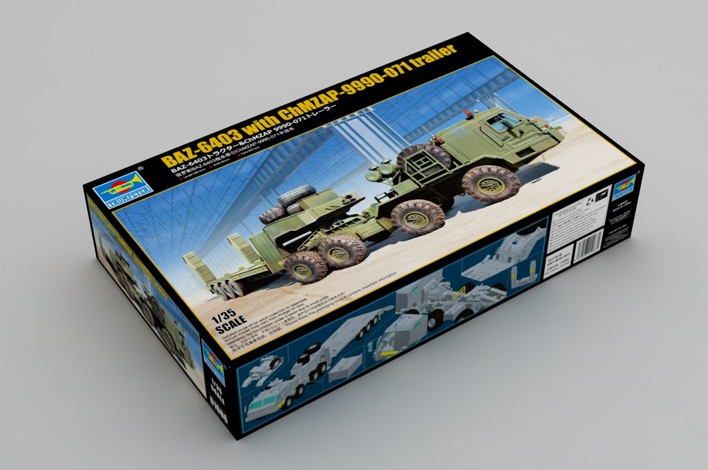 Trumpeter 01086 BAZ-6403 with ChMZAP-9990-071 trailer 1/35 – image 2