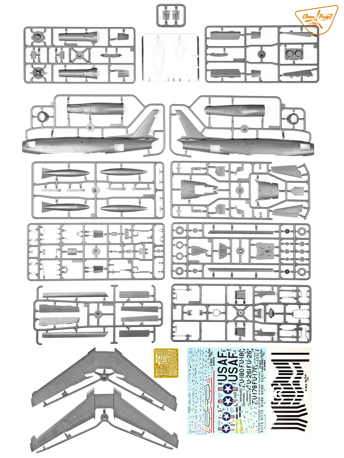 Clear Prop! CP4825 North American F-86 A Sabre in Korea Early Variants (Advanced Kit) 1/48 – imagen 5