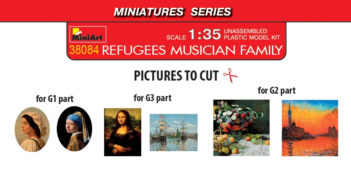 MiniArt 38084 REFUGEES. MUSICIAN FAMILY 1/35 – obrázek 2