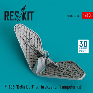 RESKIT RSU48-0315 F-106 &amp;quot;DELTA DART&amp;quot; AIR BRAKES FOR TRUMPETER KIT (3D PRINTED) 1/48