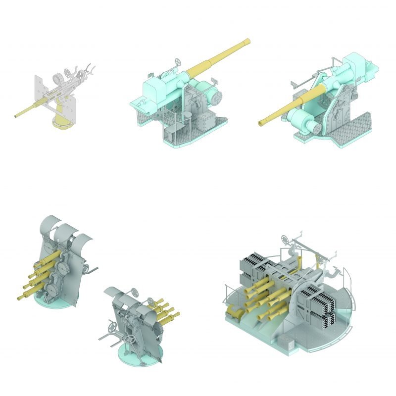 MK1 Design MS-20013 HMS RODNEY ARMAMENT SET 1/200 – obrázek 10