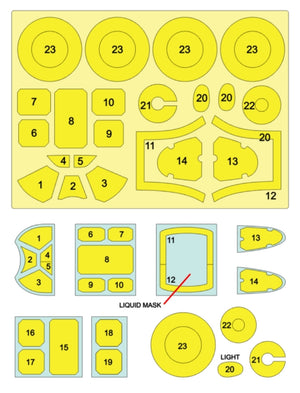 Omask 54036 P-51B Mustang mask (for Tamiya) 1/48 – image 2
