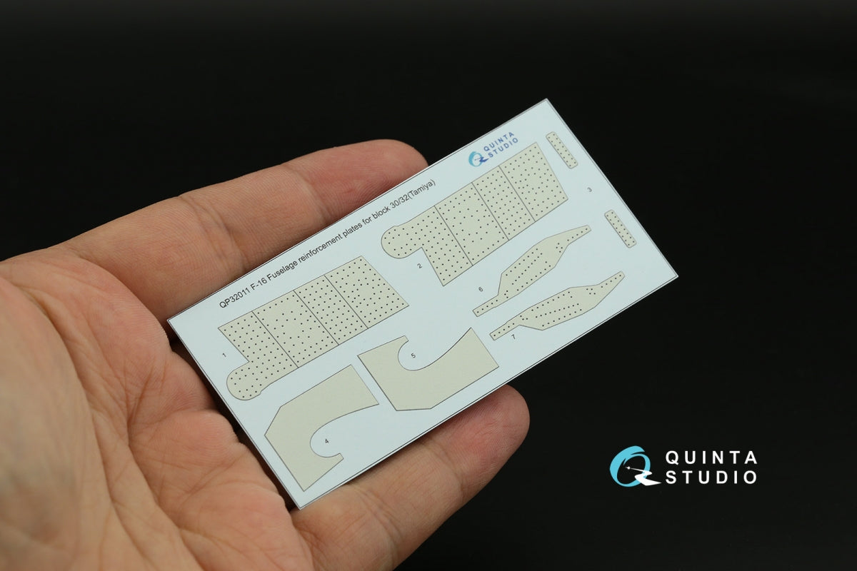 Quinta Studio QP32011 F-16 block 30/32 reinforcement plates (Tamiya) 1/32 – image 3