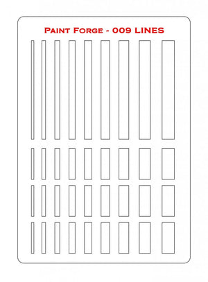 Paint Forge PFST009M STENCIL - LINES – immagine 2