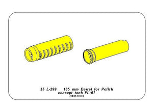 Aber 35L-299 105mm barrel for the Polish concept tank PL-01 (Takom) 1/35 – image 4