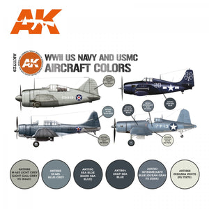 AK Interactive AK11729 WWII US NAVY &amp;amp; USMC AIRCRAFT COLORS 6x17 ml – Bild 2
