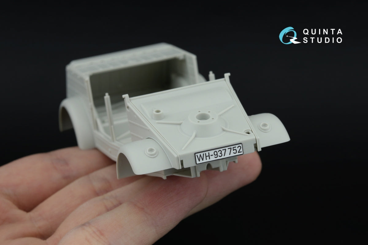 Quinta Studio QDS-35142 Kubelwagen Type 82 3D-Printed &amp; coloured Interior on decal paper (Meng VS-015) (Small version) 1/35